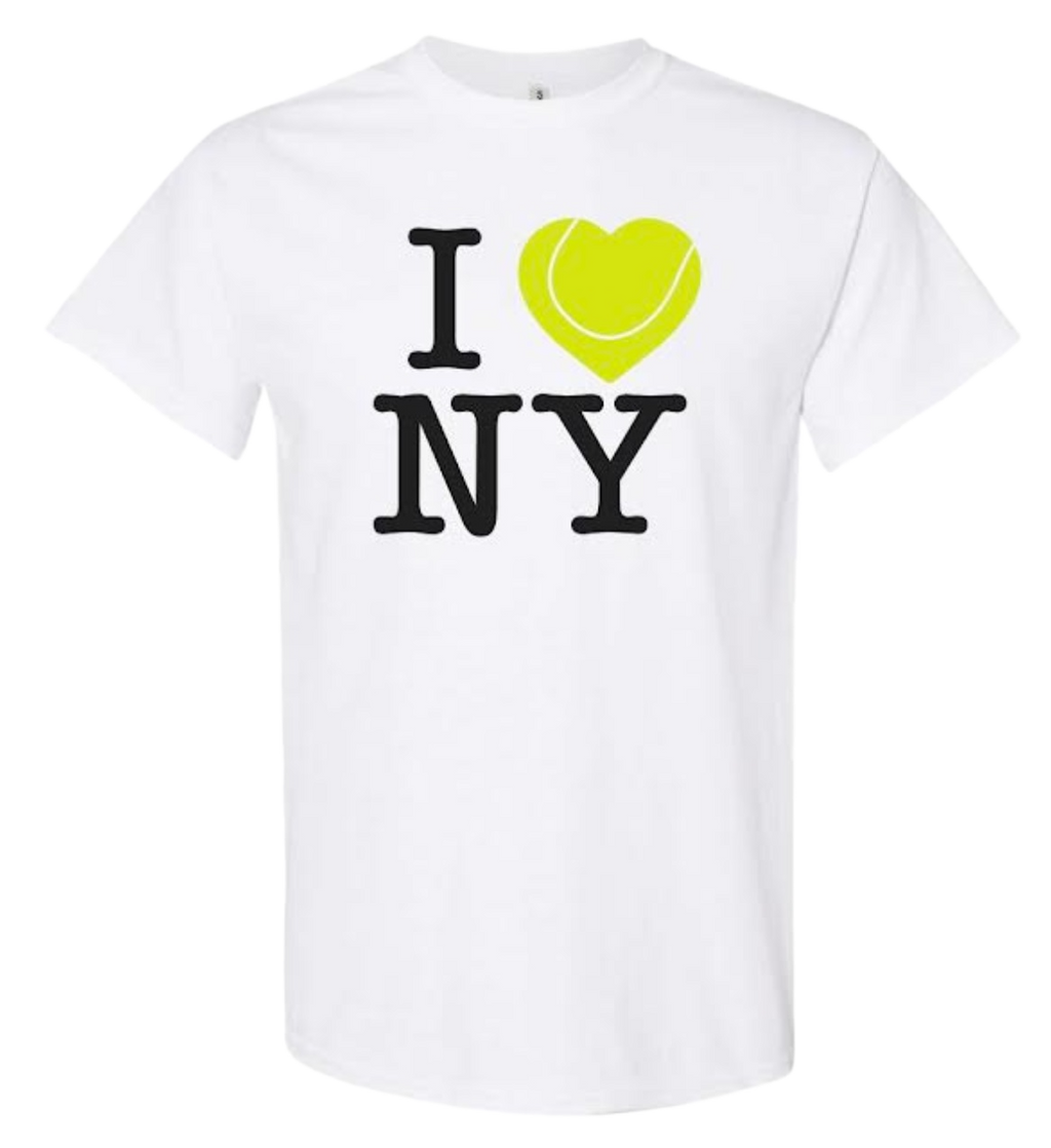 I Tennis NY Short Sleeve T Shirt White