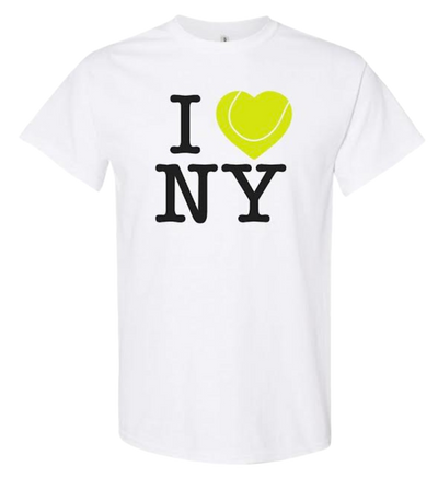 I Tennis NY Short Sleeve T Shirt White