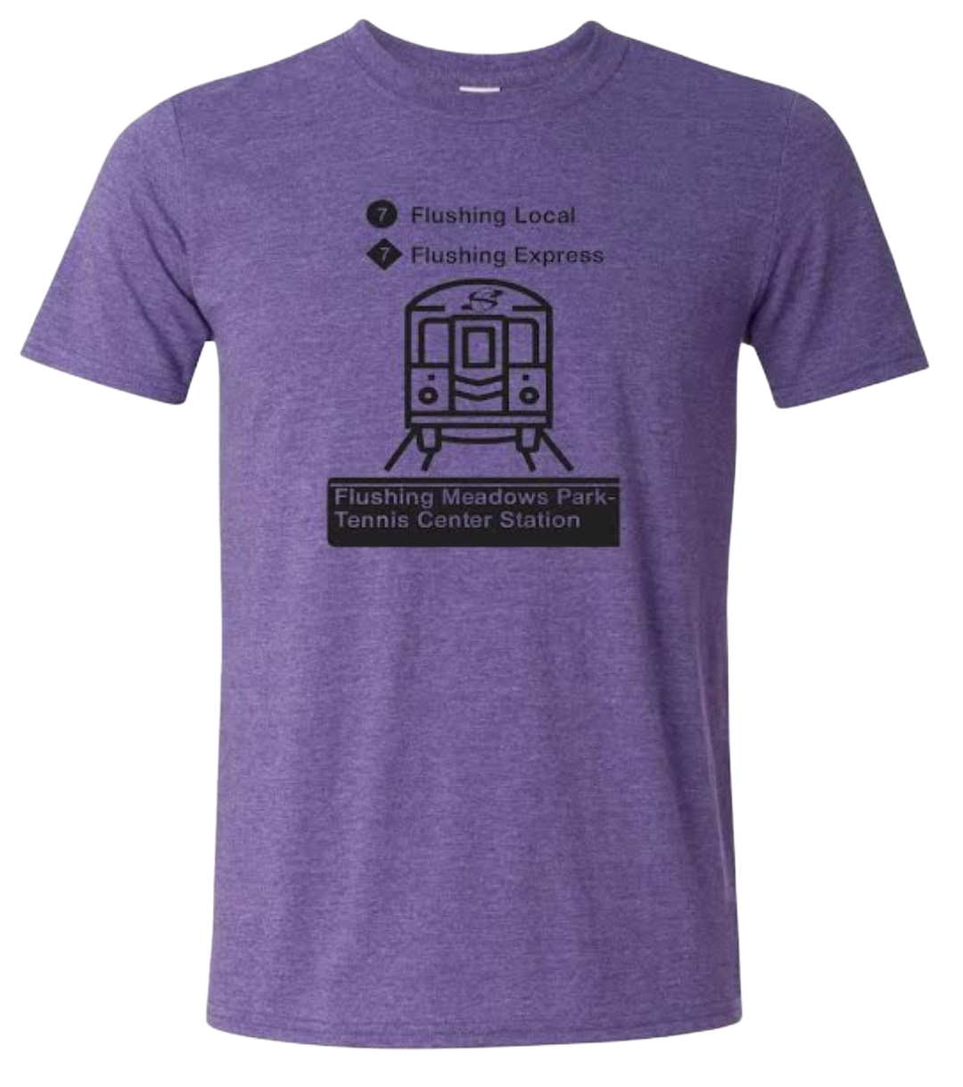 NYC 7 Train Short Sleeve T Shirt Purple