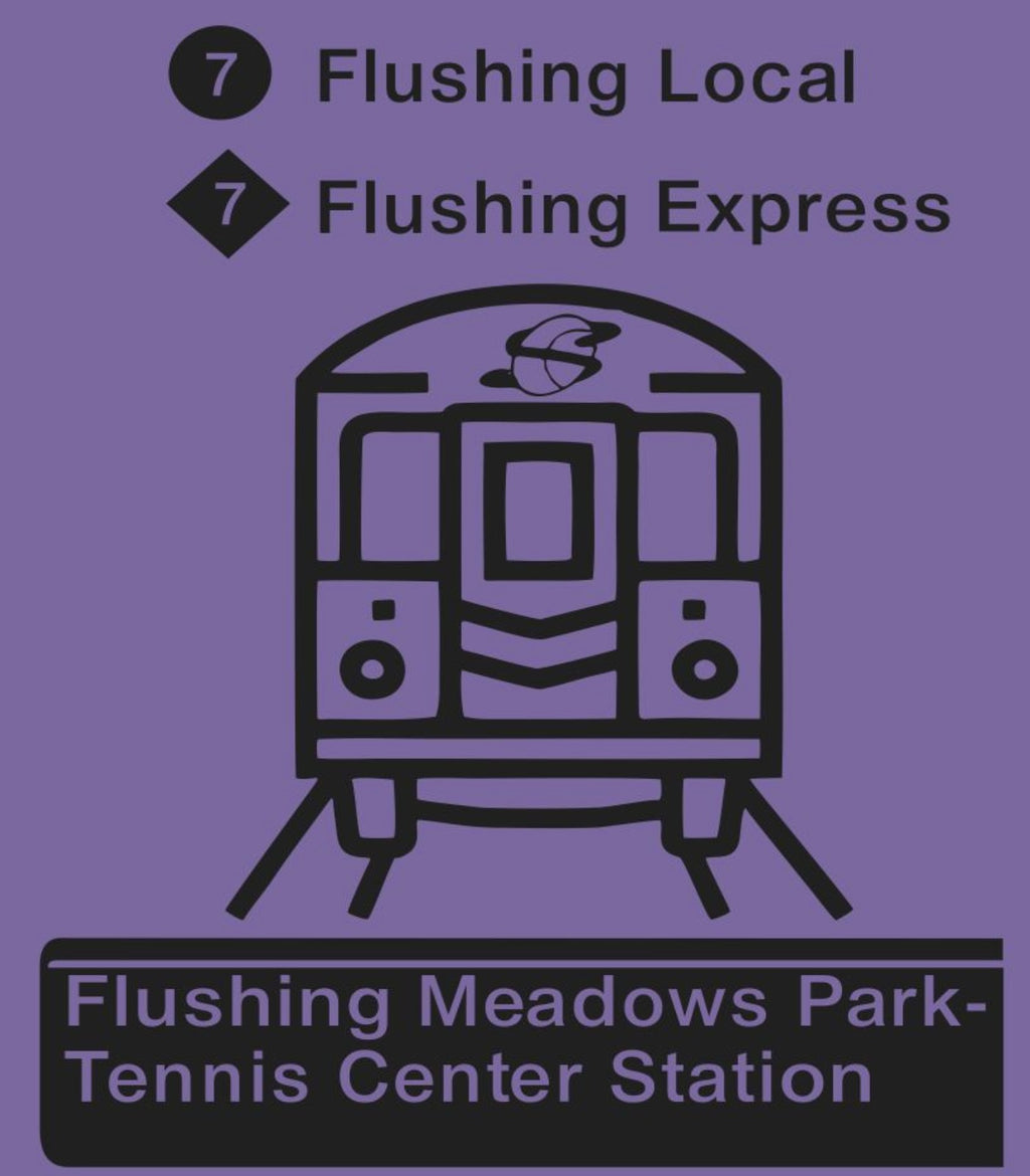 NYC 7 Train Short Sleeve T Shirt Purple