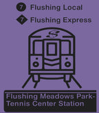 NYC 7 Train Short Sleeve T Shirt Purple