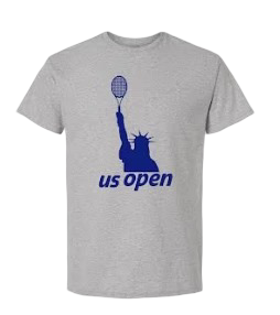 Statue of Liberty US Open Short Sleeve T Shirt Gray