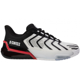 K Swiss Men's Ultrashot 4 White/Black/Red Tennis Shoe